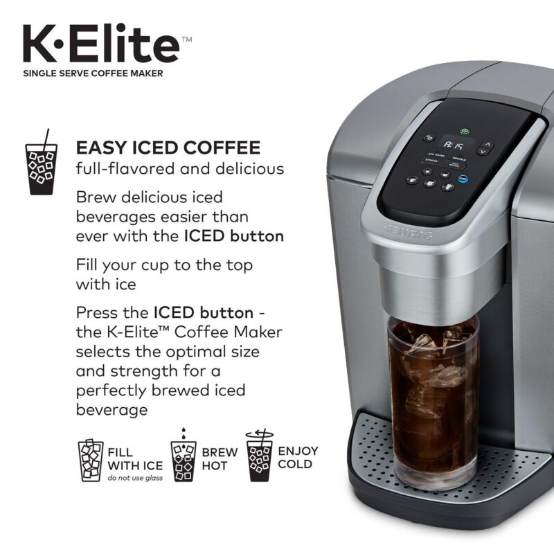 Keurig K-Elite Single-Serve K-Cup Pod Coffee Maker, Iced Coffee Capability - Image 11