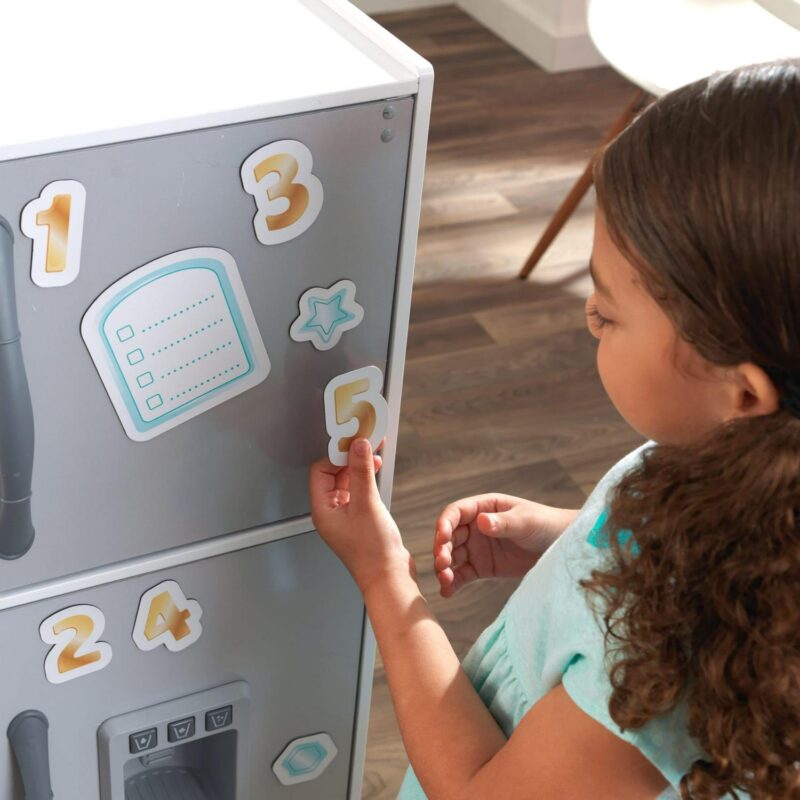 KidKraft Mosaic Magnetic Play Kitchen with Ice Maker and Accessory Play Set - Image 5