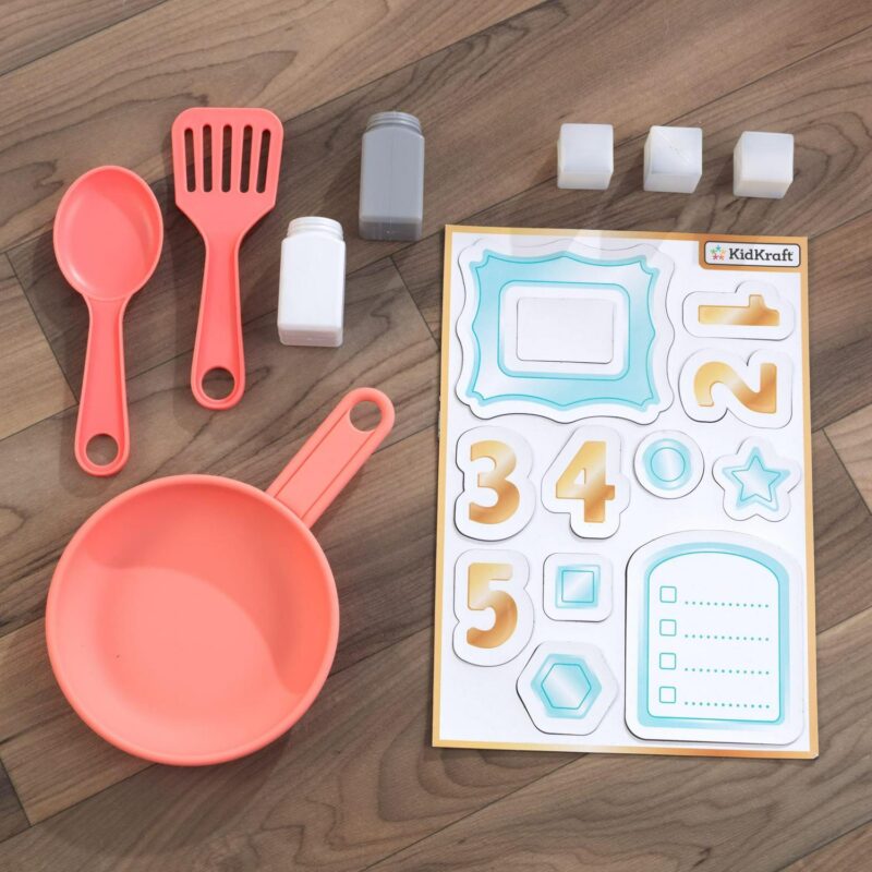 KidKraft Mosaic Magnetic Play Kitchen with Ice Maker and Accessory Play Set - Image 3