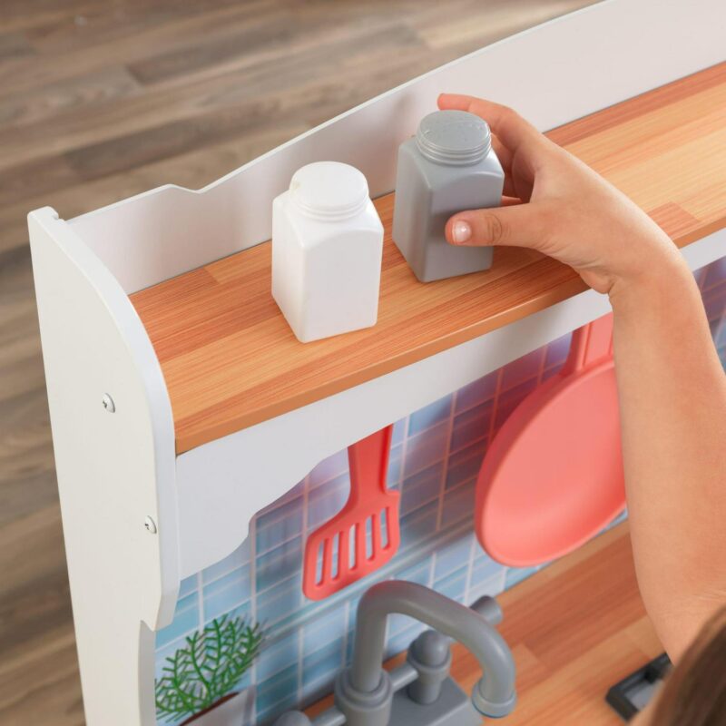 KidKraft Mosaic Magnetic Play Kitchen with Ice Maker and Accessory Play Set - Image 7