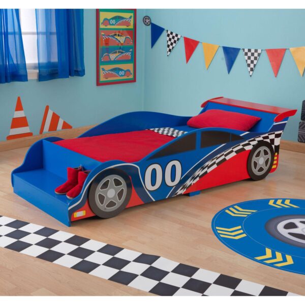 KidKraft Toddler Racecar Bed