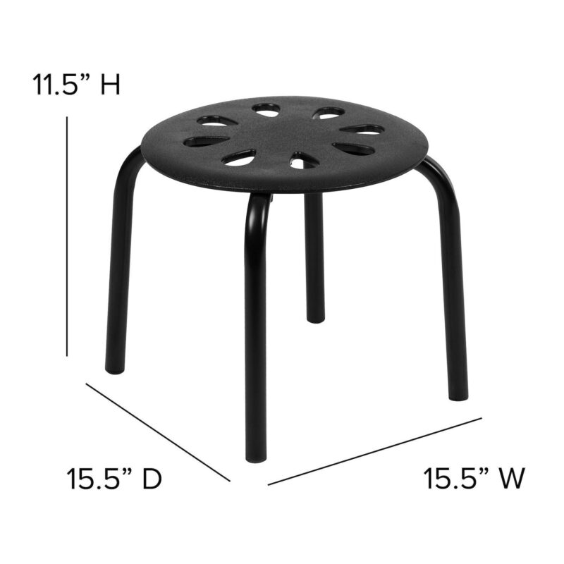 Kids Flash Furniture Bentley Nesting Stack Stool 5-piece Set - Image 8
