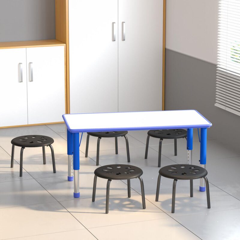 Kids Flash Furniture Bentley Nesting Stack Stool 5-piece Set - Image 2