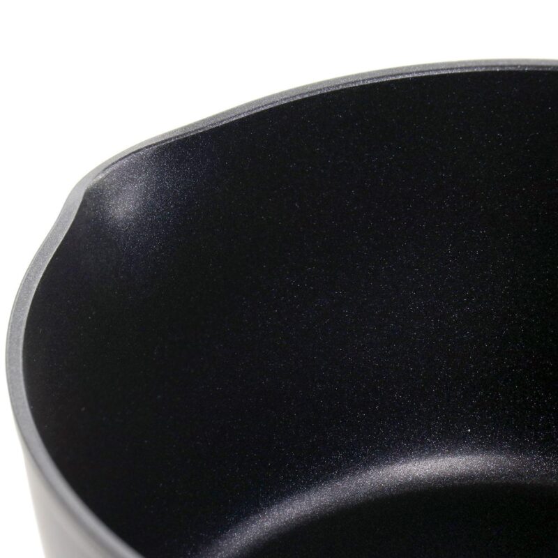 Kingsway 2.6 Quart Aluminum Nonstick Saucepan in Black - Image 4