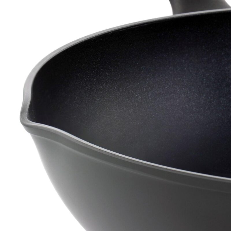 Kingsway 4.1 Quart Aluminum Nonstick Wok in Black - Image 4