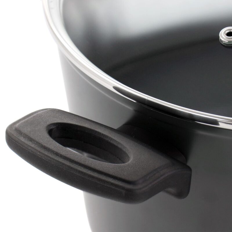 Kingsway 5.5 Quart Aluminum Nonstick Dutch Oven in Black With Lid - Image 5