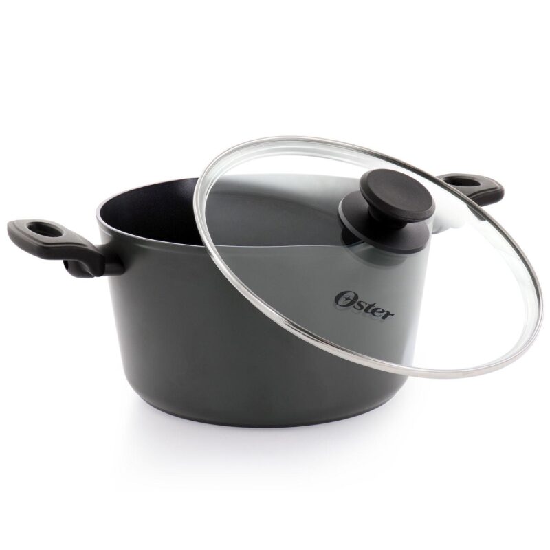 Kingsway 5.5 Quart Aluminum Nonstick Dutch Oven in Black With Lid - Image 2