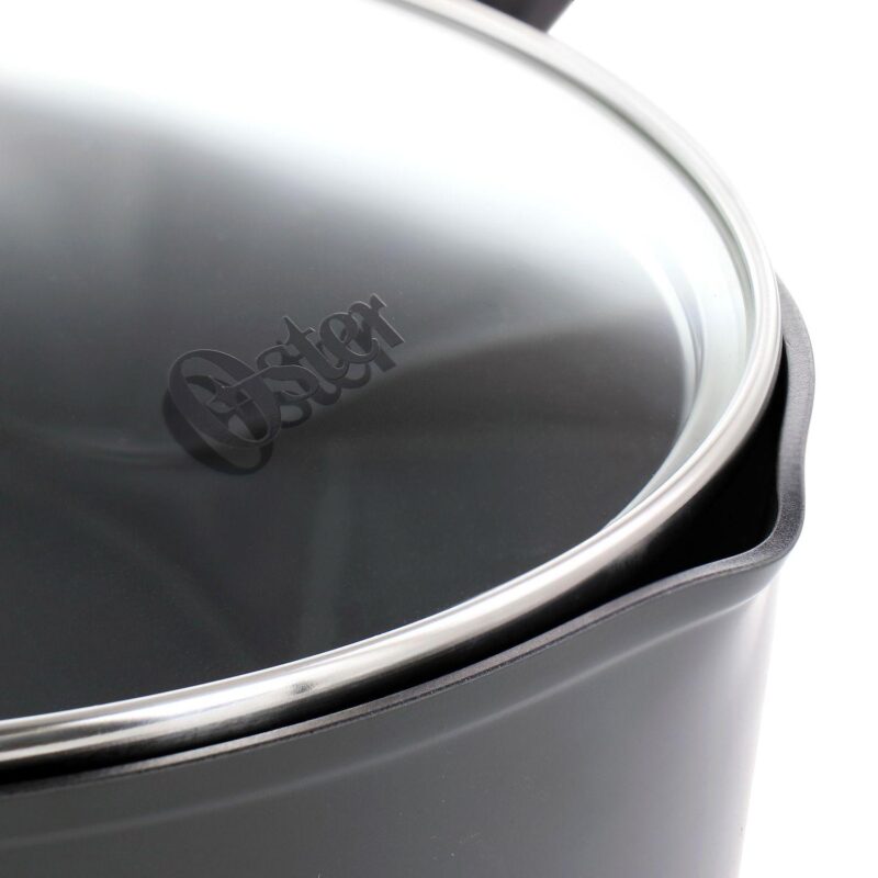 Kingsway 5.5 Quart Aluminum Nonstick Dutch Oven in Black With Lid - Image 4