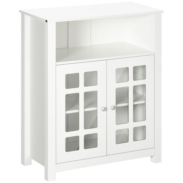 Kitchen Cabinet Storage Cabinet Sideboard Buffet Cabinet With 2 Glass Doors