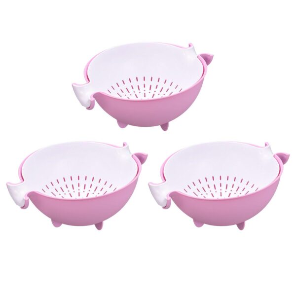 Kitchen Strainer Colander 3PCS, Plastic Food Strainer Washing Basket