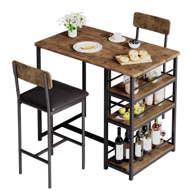 Kitchen Table Set, Dining Table and Chairs for 2