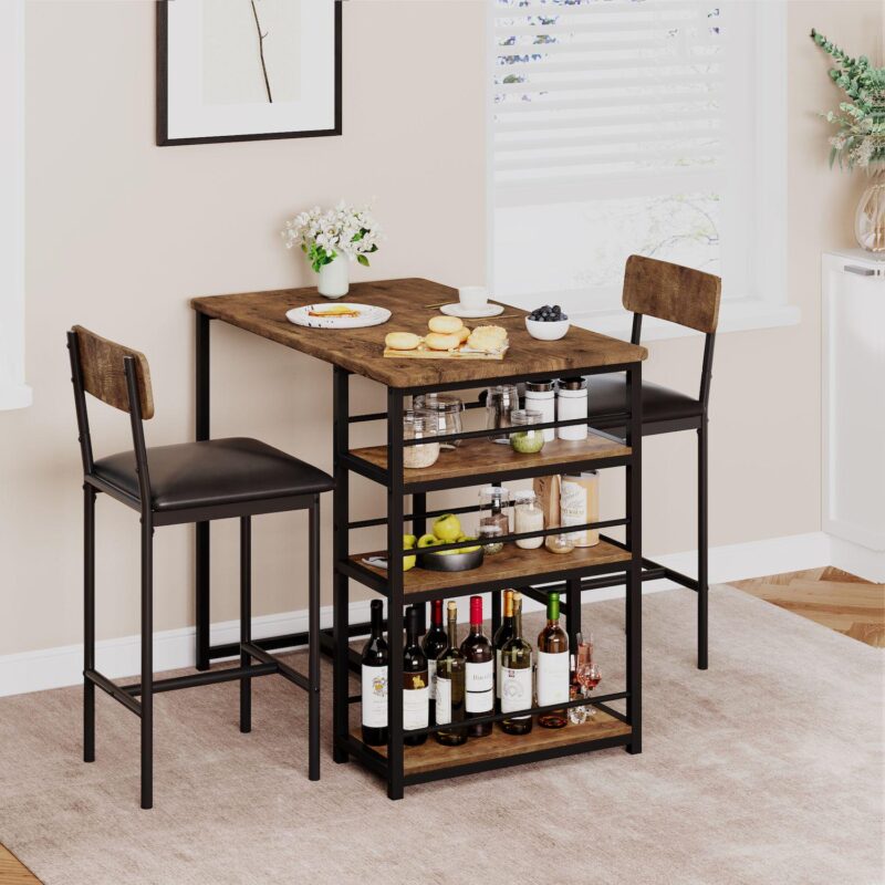 Kitchen Table Set, Dining Table and Chairs for 2 - Image 2