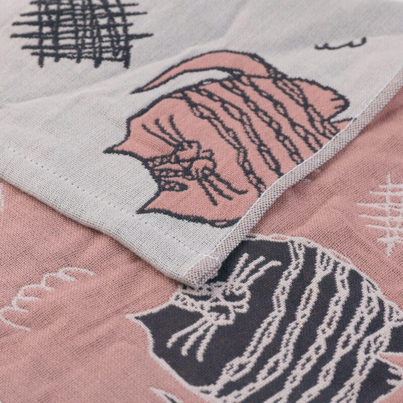 Kitty Pattern Kitchen Towels, Absorbent with Hanging Loop, 14  x 16  12 Pack - Image 2