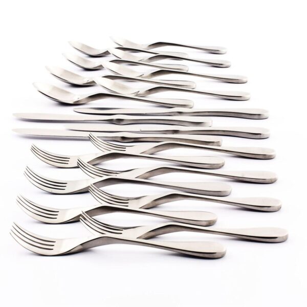 Knork 20-Piece Matte Silverware Set