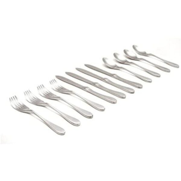 Knork Flatware 12-Piece Starter Set - Matte Stainless Steel, Service for 4