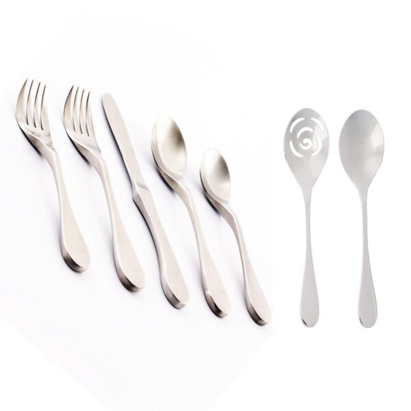 Knork Original 22-pc. Matte Stainless Steel Flatware Set