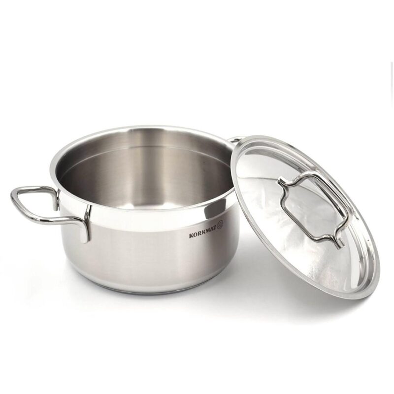 Korkmaz Alfa 2 Piece 4 Liter Stainless Steel Casserole Dish with Lid - Image 2