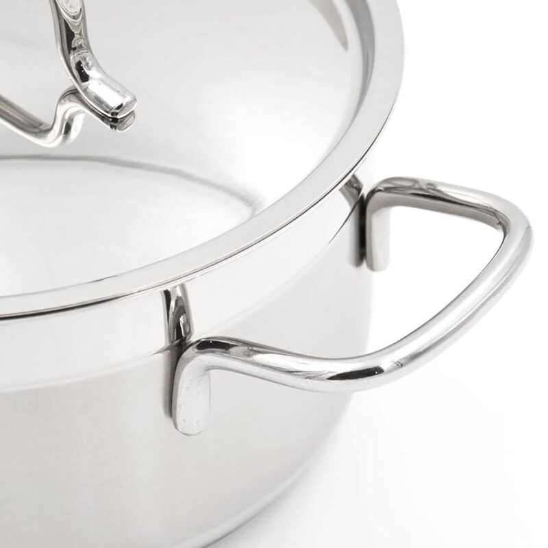 Korkmaz Alfa 2 Piece 4 Liter Stainless Steel Casserole Dish with Lid - Image 3