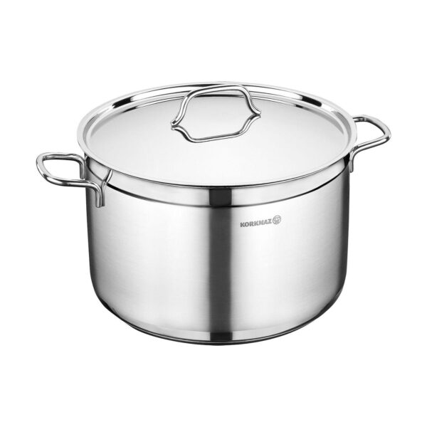 Korkmaz Alfa 2 Piece 5.5 Liter Stainless Steel Casserole Dish with Lid