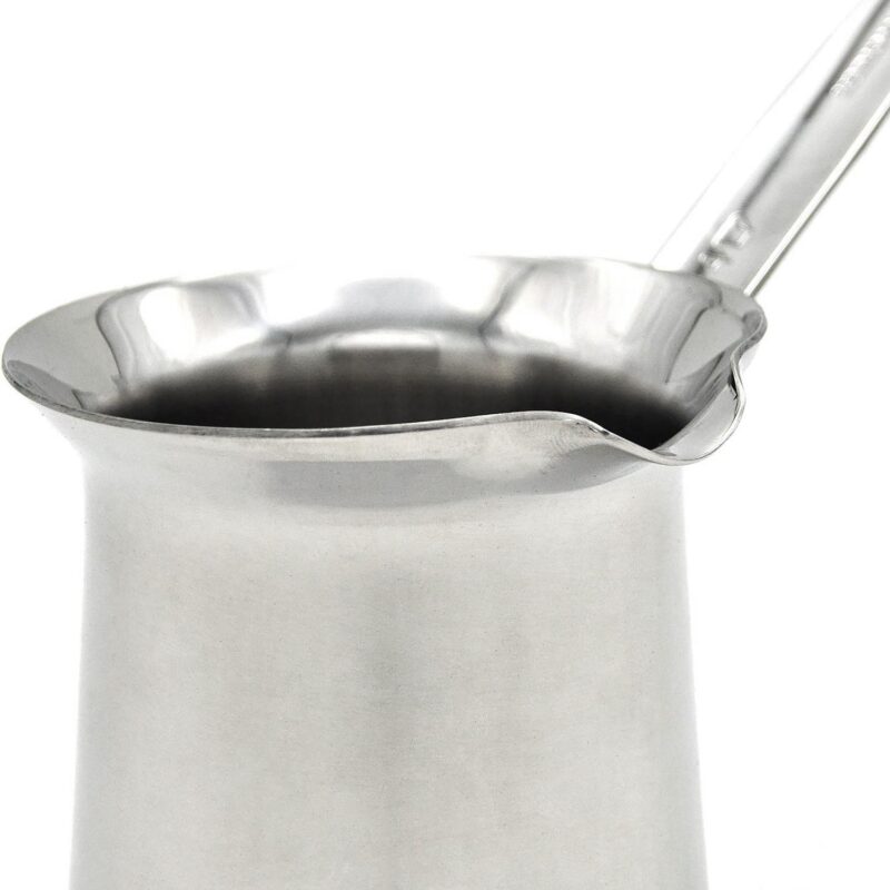 Korkmaz Classic 8 Ounce Stainless Steel Turkish Coffee Pot in Silver - Image 2