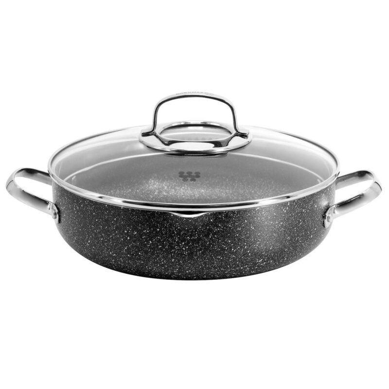 Korkmaz Galaksi 7 Piece Non Stick Aluminum Cookware Set in Black - Image 4