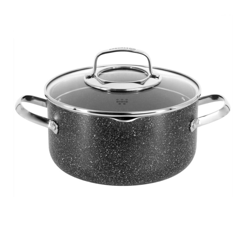 Korkmaz Galaksi 7 Piece Non Stick Aluminum Cookware Set in Black - Image 3