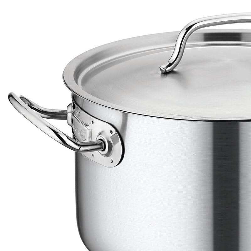 Korkmaz Gastro Proline 6.2 Liter Stainless Steel Casserole with Lid in Silver - Image 2