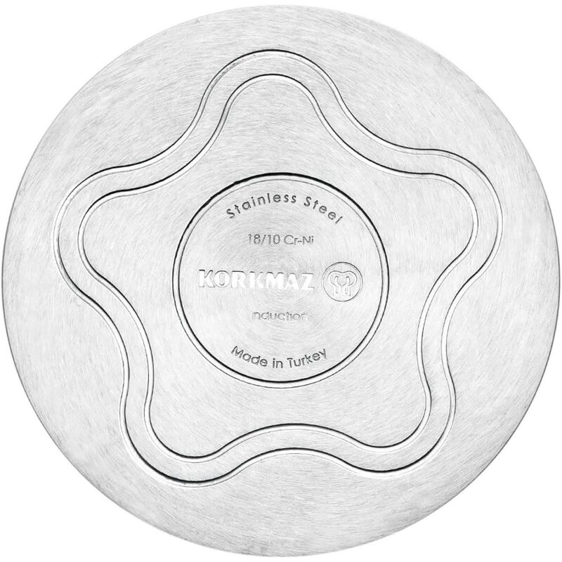 Korkmaz Gastro Proline 4.5 Liter Stainless Steel Saucepan in Silver - Image 4