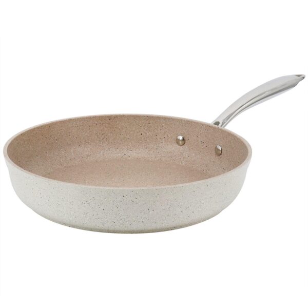 Korkmaz Granita Aluminum Nonstick 12 Inch Frying Pan in Tan