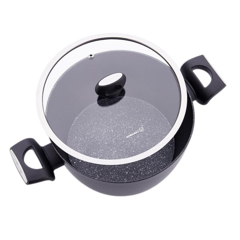 Korkmaz Nora 2 Piece 3 Liter Alumium Nonstick Low Casserole Dish with Lid - Image 3