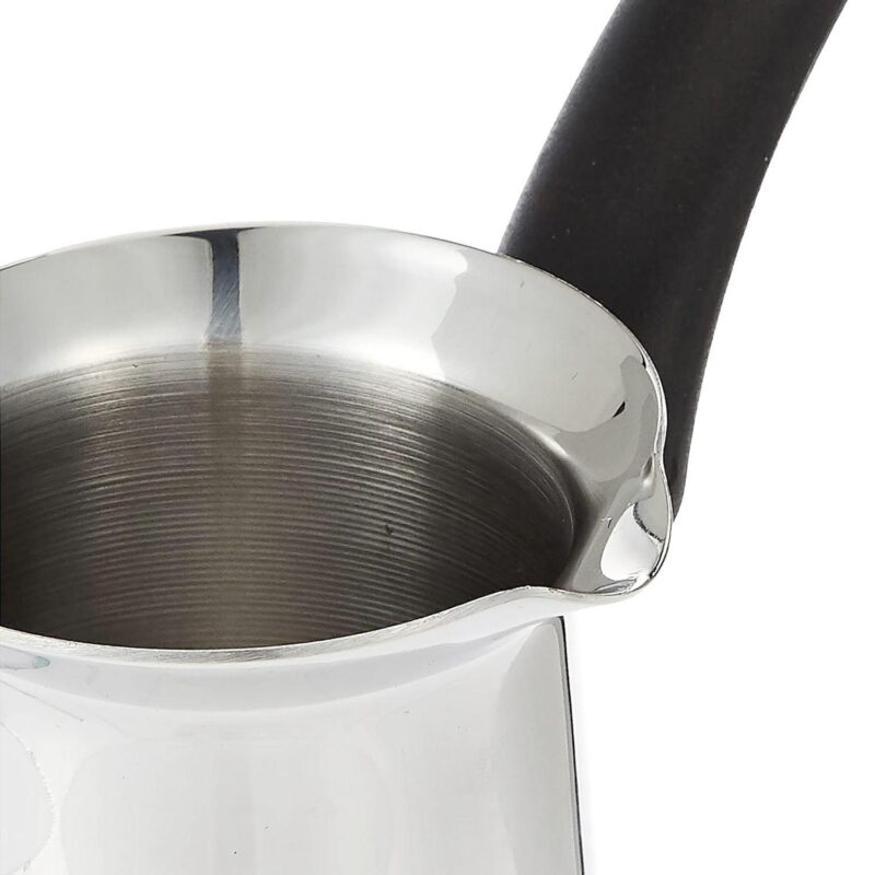 Korkmaz Orbit 12 Ounce Stainless Steel Turkish Coffee Pot in Silver - Image 3