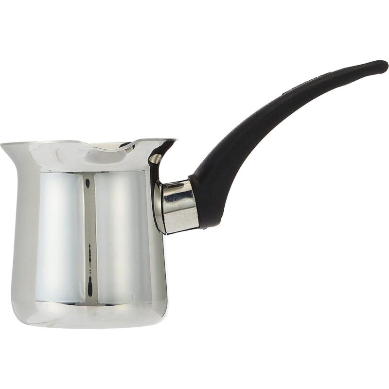 Korkmaz Orbit 12 Ounce Stainless Steel Turkish Coffee Pot in Silver - Image 2