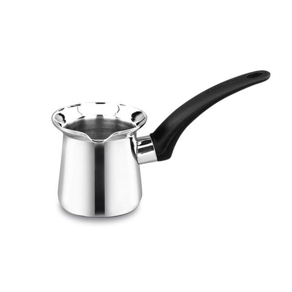 Korkmaz Orbit 12 Ounce Stainless Steel Turkish Coffee Pot in Silver