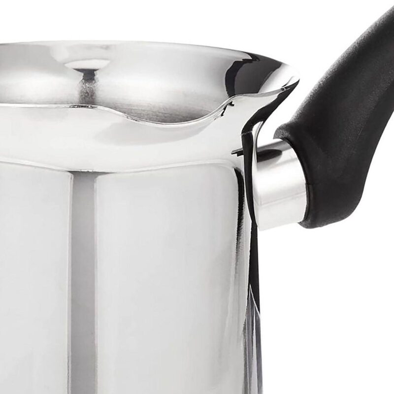 Korkmaz Orbit 12 Ounce Stainless Steel Turkish Coffee Pot in Silver - Image 4