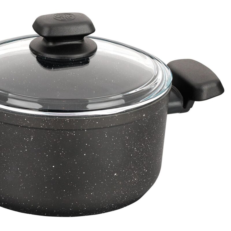Korkmaz Ornella 2 Piece 3 Liter Aluminum Nonstick Casserole Dish with Lid - Image 3