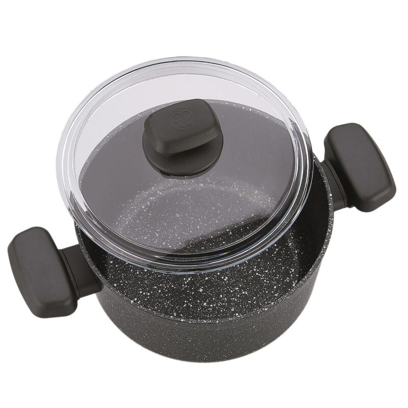 Korkmaz Ornella 2 Piece 4 Liter Aluminum Nonstick Low Casserole Dish with Lid - Image 3