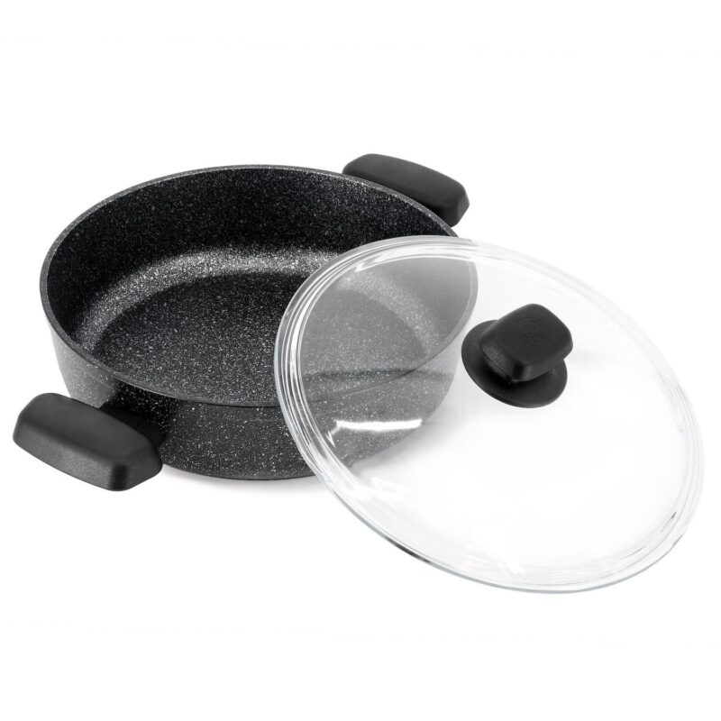 Korkmaz Ornella 7 Piece Non Stick Aluminum Cookware Set in Black - Image 5