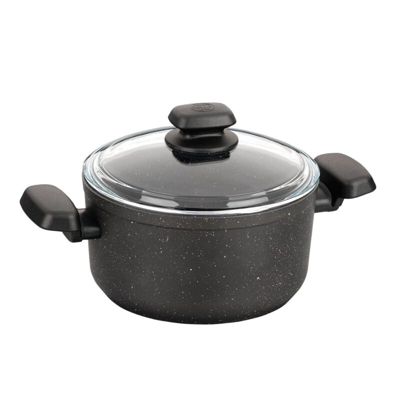 Korkmaz Ornella 7 Piece Non Stick Aluminum Cookware Set in Black - Image 3