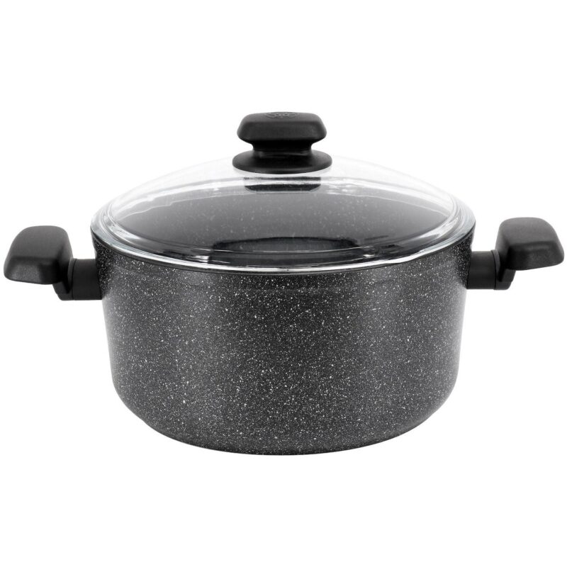Korkmaz Ornella 7 Piece Non Stick Aluminum Cookware Set in Black - Image 2