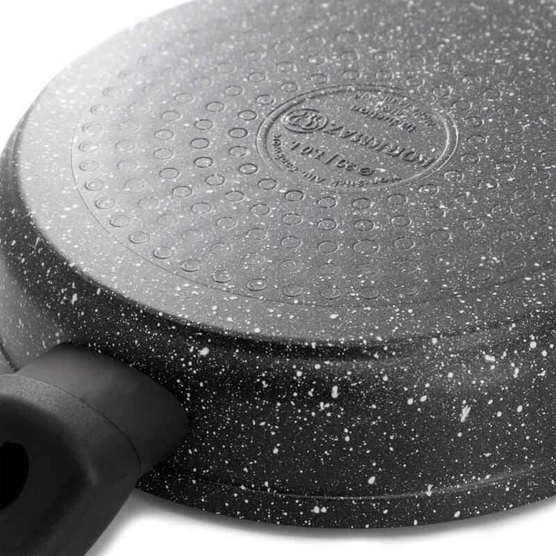 Korkmaz Ornella Nonstick 8 Inch Aluminum Frying Pan in Granite Black - Image 4