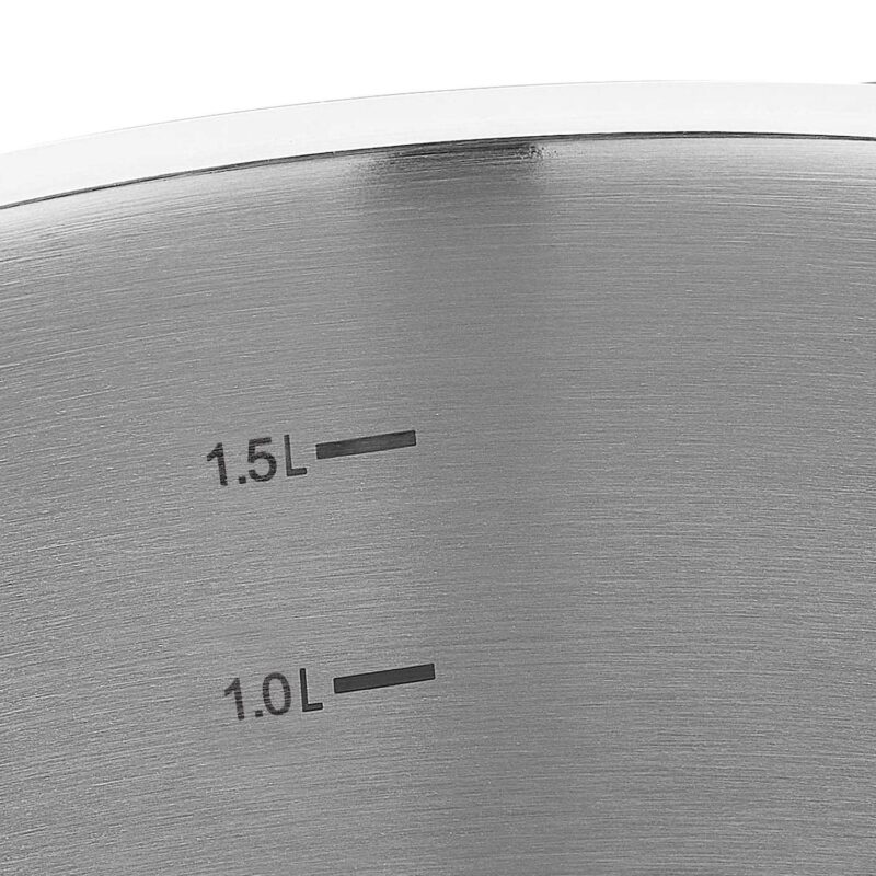 Korkmaz Proline Professional Series 2 Liter Stainless Steel Casserole with Lid in Silver - Image 5