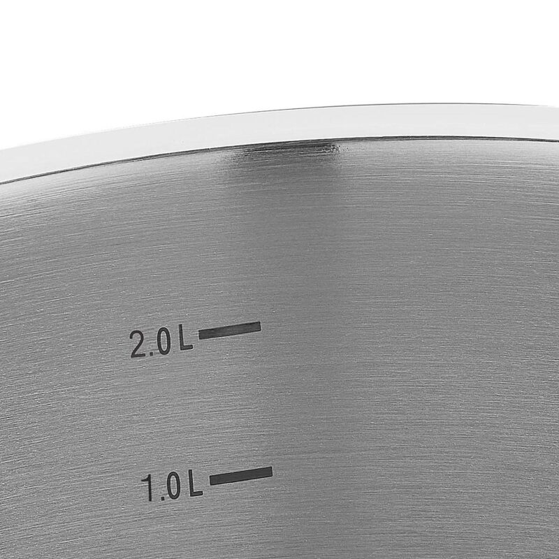 Korkmaz Proline Professional Series 9 Liter Stainless Steel Extra Deep Casserole with Lid in Silver - Image 4