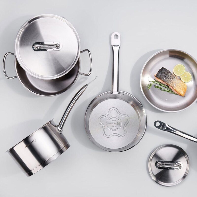 Korkmaz Proline Professional Series 2 Liter Stainless Steel Casserole with Lid in Silver - Image 4