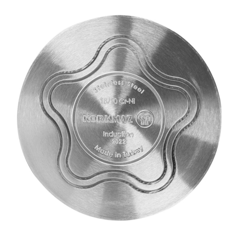 Korkmaz Tombik 1.8 Liter Stainless Steel Casserole in Polished Silver - Image 3
