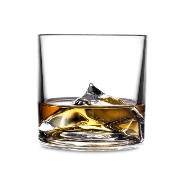 LIITON 4-Piece Mount Everest Crystal Bourbon Whiskey Glass Set