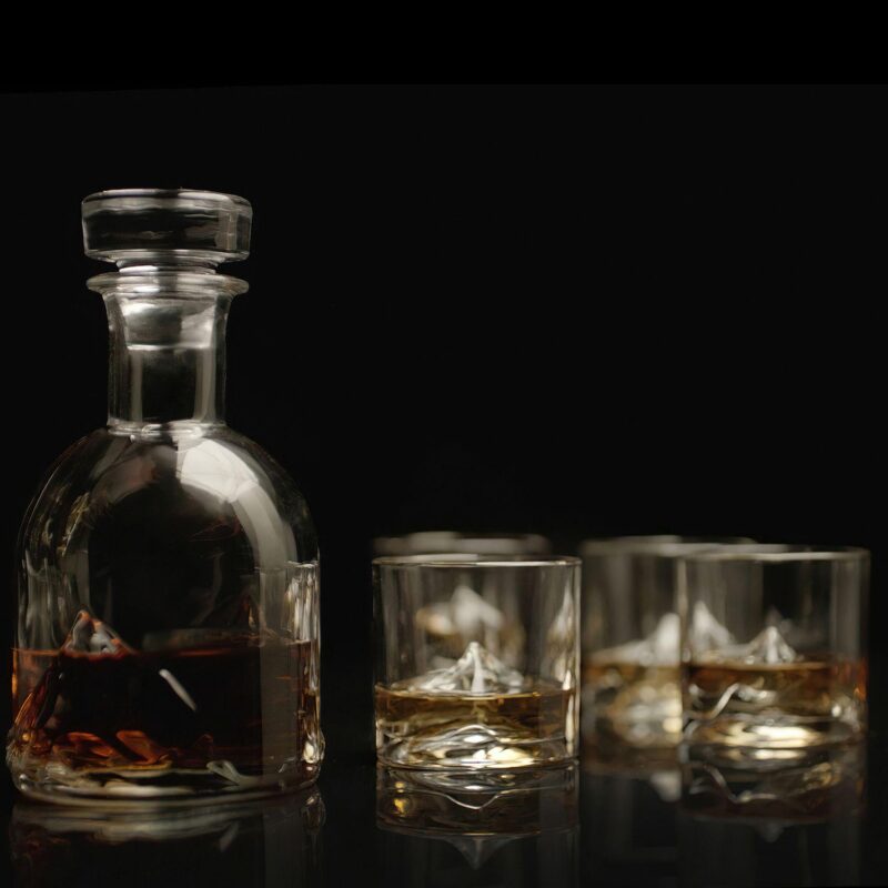 LIITON Mount Everest Crystal Whiskey Glass and Decanter Set - Image 3
