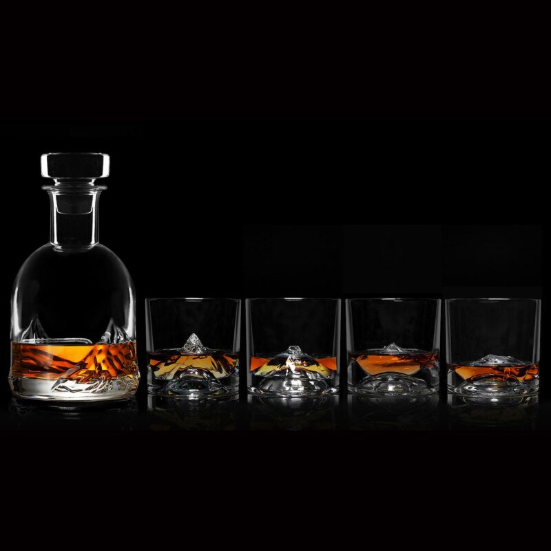 LIITON The Peaks Crystal Whiskey Glass and Decanter Collector's Edition Set - Image 7