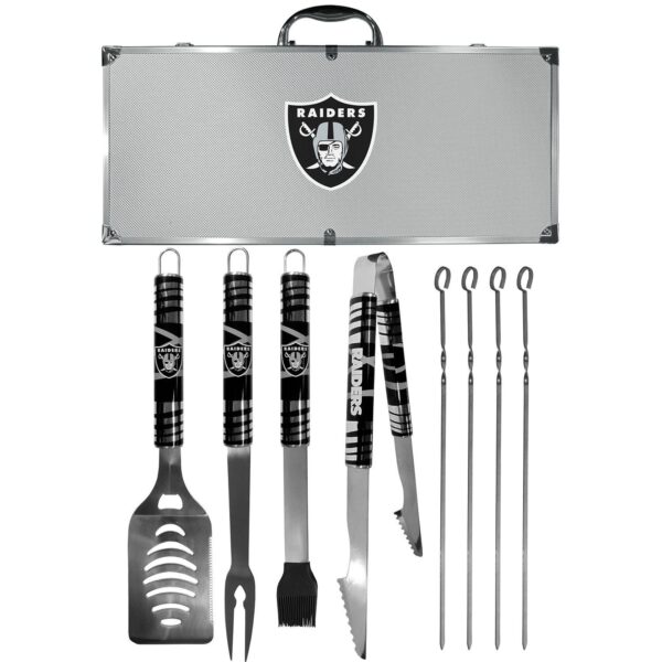 Las Vegas Raiders Tailgater 8-Piece BBQ Grill Set