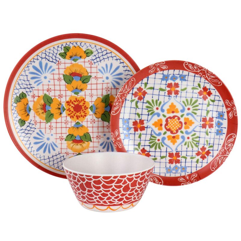 Laurie Gates California Designs Tierra 12 Piece Wood Fiber Dinnerware Set - Image 4