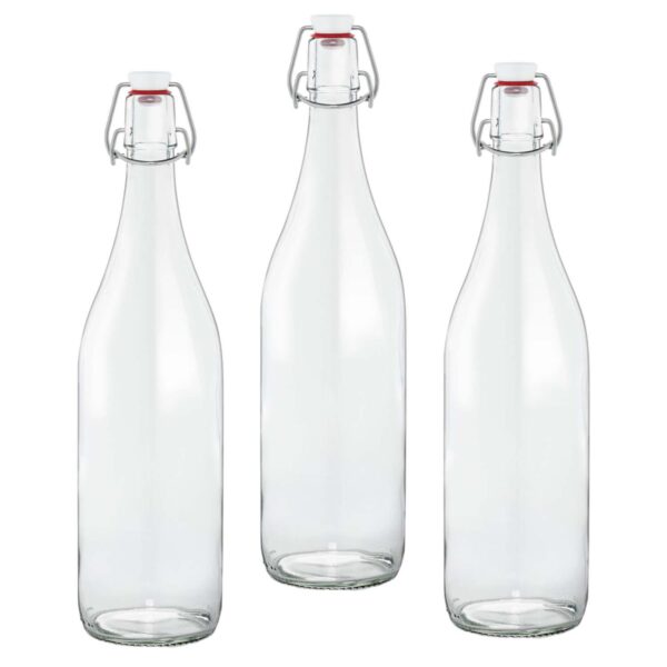 Le Parfait Bottles French Glass Swing Top Bottles For Storing Fermenting Beverages 32 Fl Oz